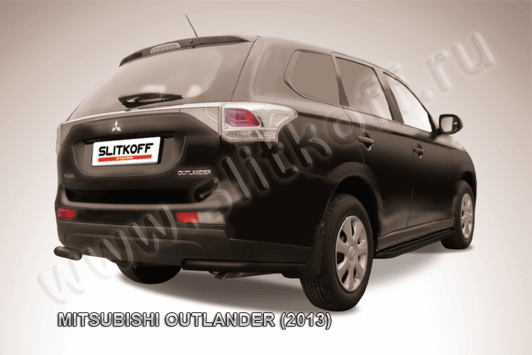 Уголки d57 черные Mitsubishi Outlander (2013)