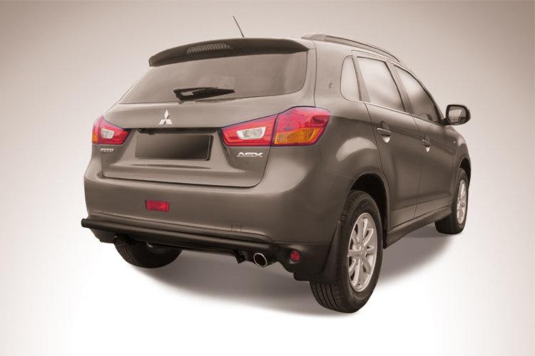 Защита заднего бампера d57 черная Mitsubishi ASX (2014)