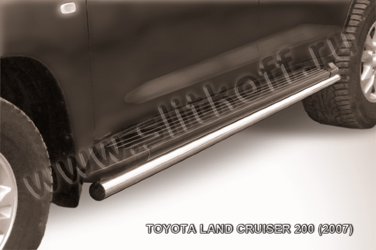 Защита штатного порога d57 Toyota Land Cruiser 200 (2007)