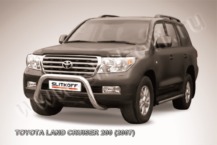 Кенгурятник d76 низкий "мини" Toyota Land Cruiser 200 (2007)