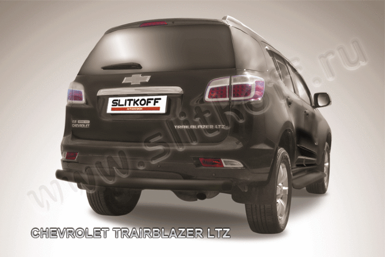 Защита заднего бампера d76 черная Chevrolet Trailblazer (2012)