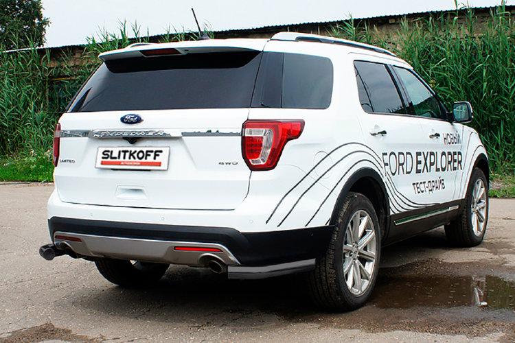 Уголки d76 черные Ford Explorer (2018)