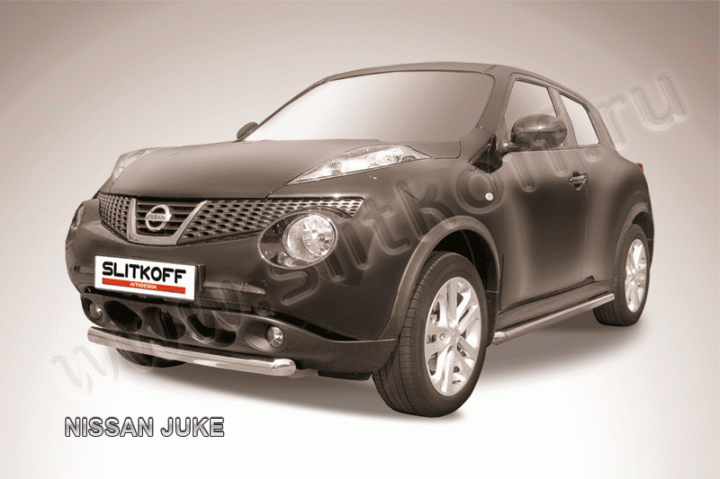 Защита переднего бампера d57 короткая Nissan Juke