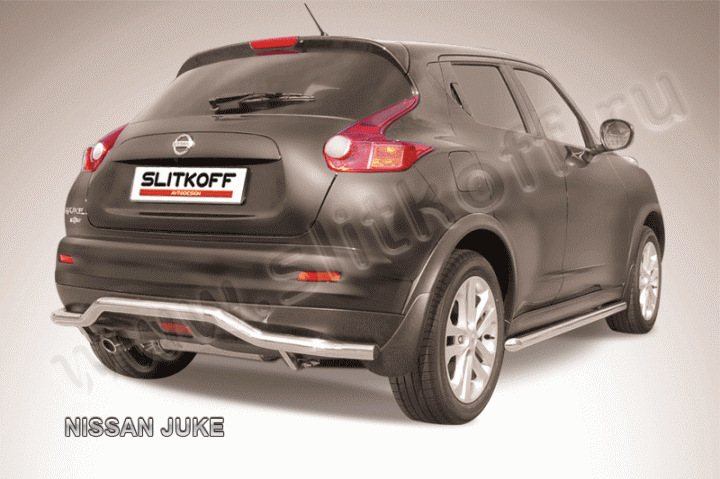 Защита заднего бампера d57 "волна" Nissan Juke