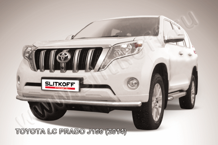 Защита переднего бампера d57 Toyota Land Cruiser Prado (2014)