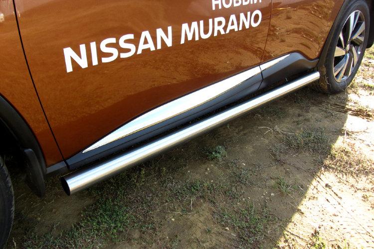 Защита порогов d76 труба Nissan Murano (2016)