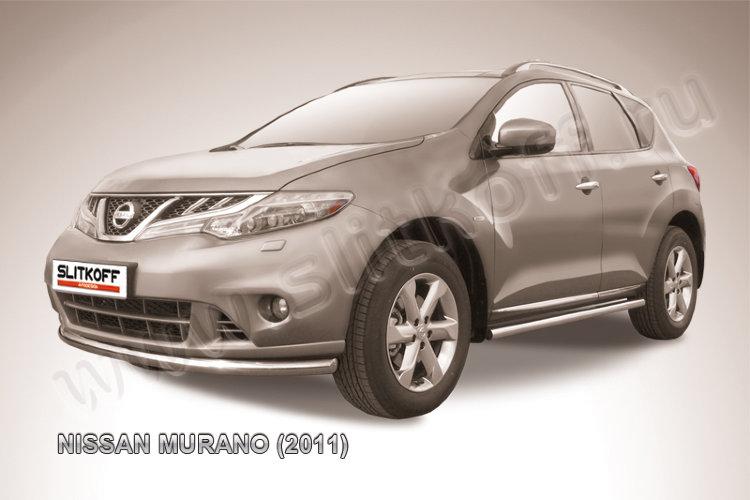 Защита переднего бампера d57 Nissan Murano (2011)