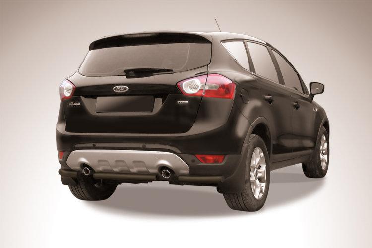 Защита заднего бампера d57 черная Ford Kuga (2008)