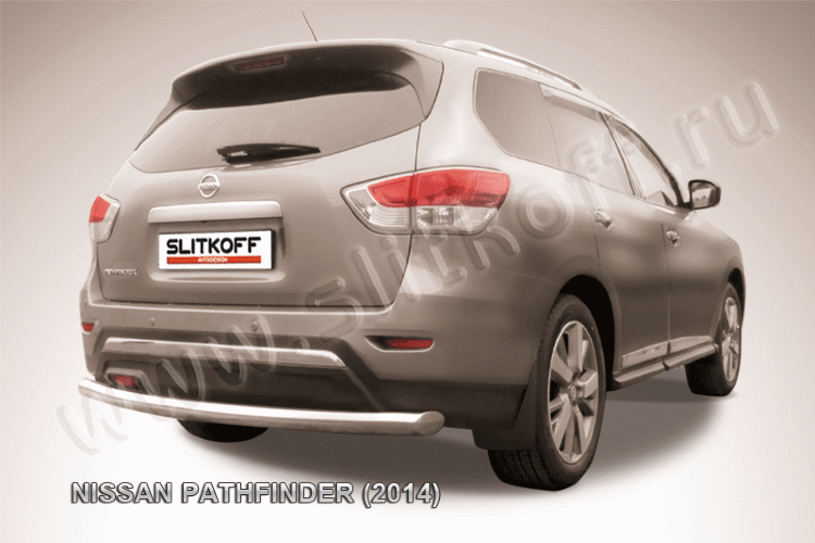 Защита заднего бампера d76 Nissan Pathfinder (2014)
