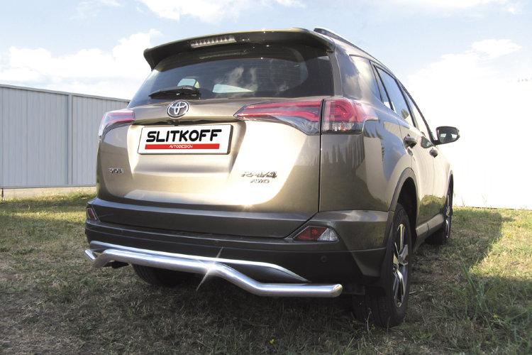 Защита заднего бампера d57 "волна" Toyota RAV4 (2015)