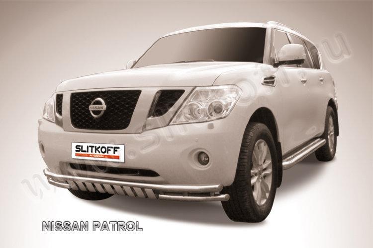 Защита переднего бампера d76 Nissan Patrol