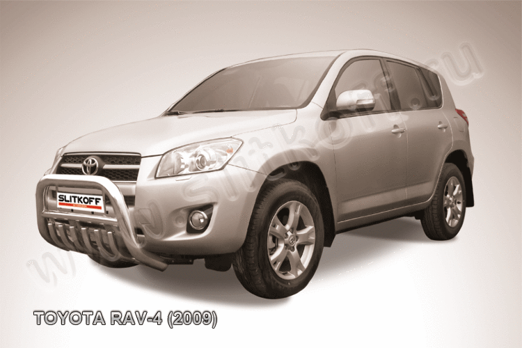 Кенгурятник d76 низкий с защитой картера Toyota RAV4 (2009)
