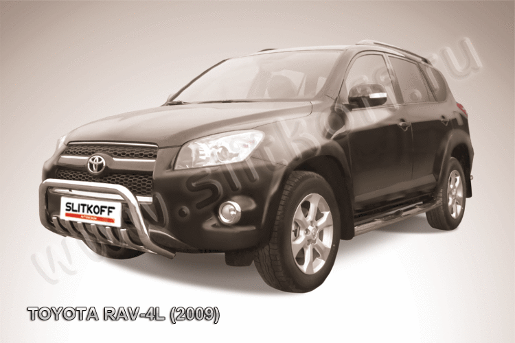 Кенгурятник d57 низкий c защитой картера Toyota RAV4 L (2009)