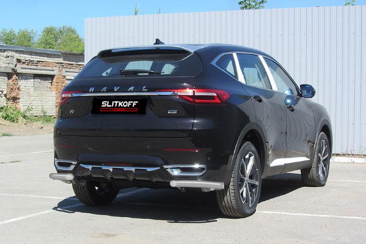 Уголки d57 серебристые Haval F7 / Haval F7x
