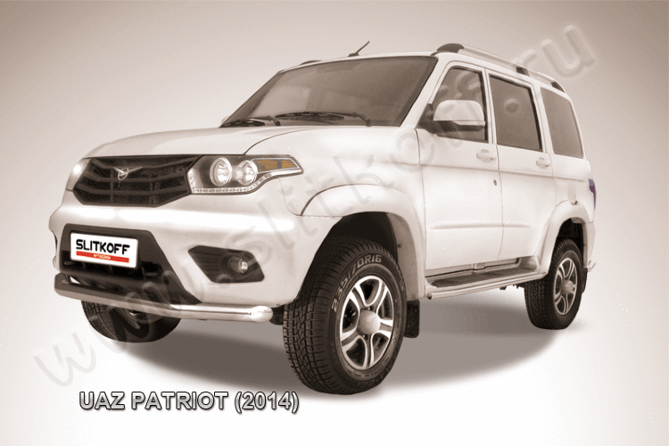 Защита переднего бампера d76 UAZ Patriot 2014