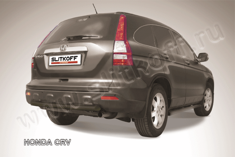 Защита заднего бампера d57 черная Honda CR-V (2009)
