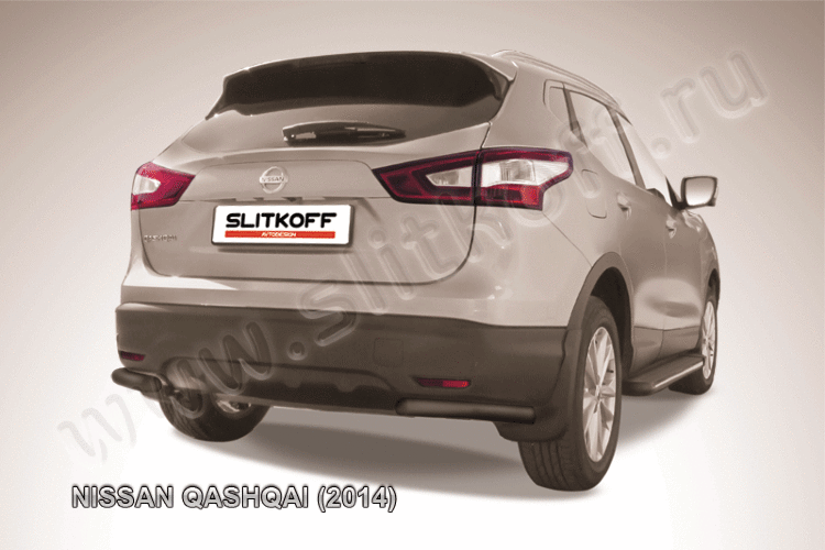Уголки d57 черные Nissan QASHQAI (2014)