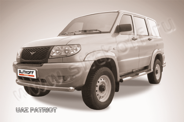 Защита переднего бампера d76 UAZ Patriot