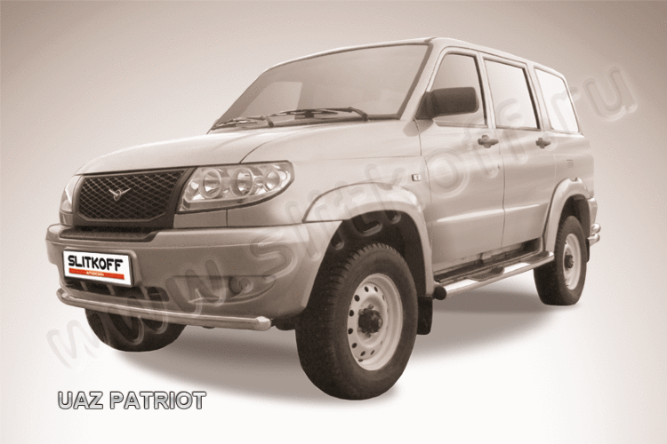 Защита переднего бампера d57 UAZ Patriot