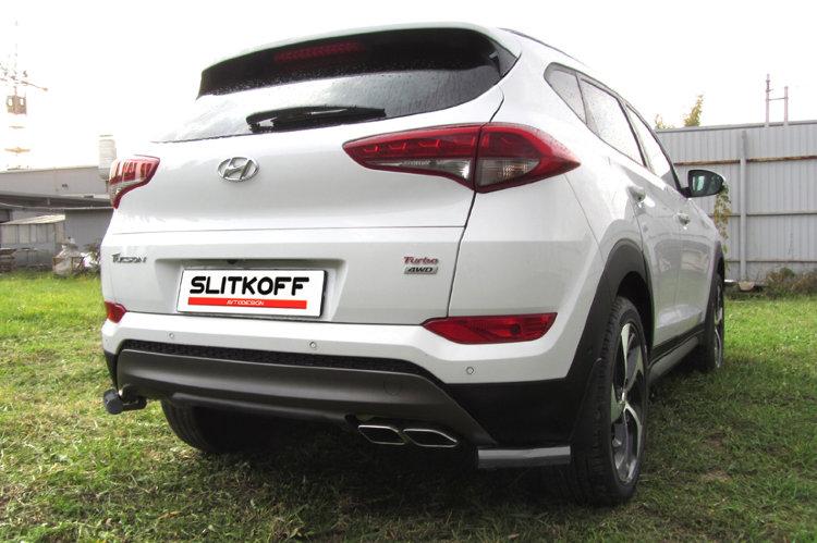 Уголки d57 черные Hyundai Tucson 4WD (2015)
