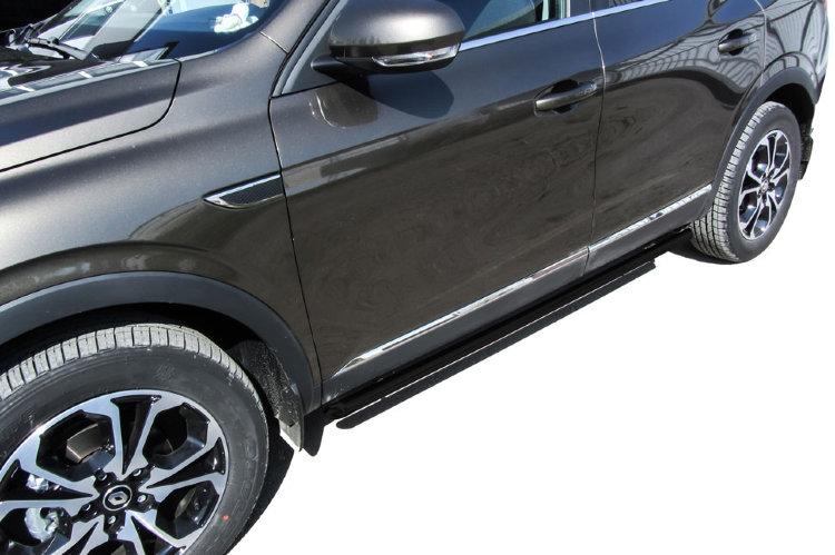Защита порогов d42 труба черная Renault Arkana
