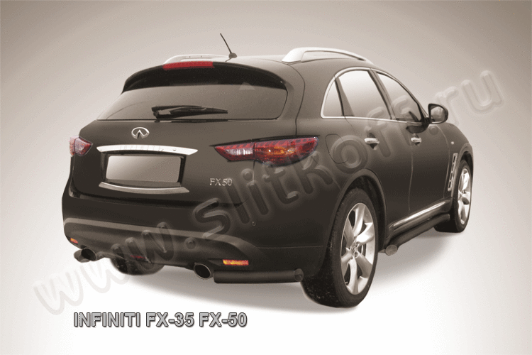 Уголки d57 черные Infiniti FX-35; FX-50