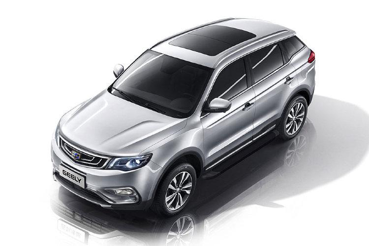 Пороги алюминиевые "Optima Black" 1700 черные Geely Atlas