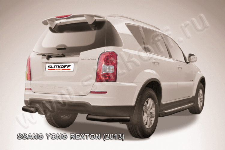 Уголки d76 черные SsangYong REXTON NEW (2013)