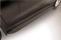Пороги алюминиевые "Optima Black" 1700 черные Haval H2