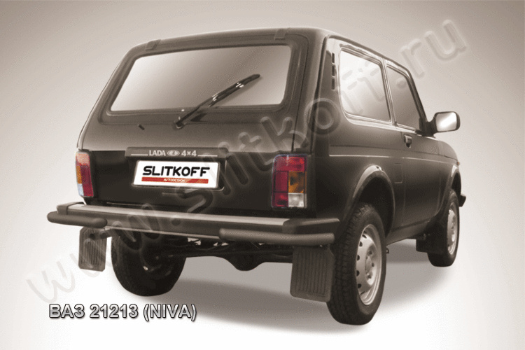 Уголки d57 черные Lada 4x4 (ВАЗ 21213 NIVA)