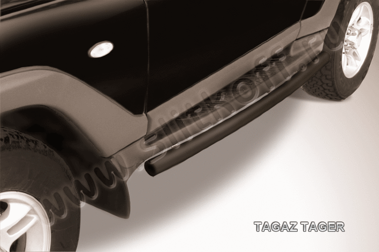 Защита штатного порога d57 черная TAGAZ TAGER