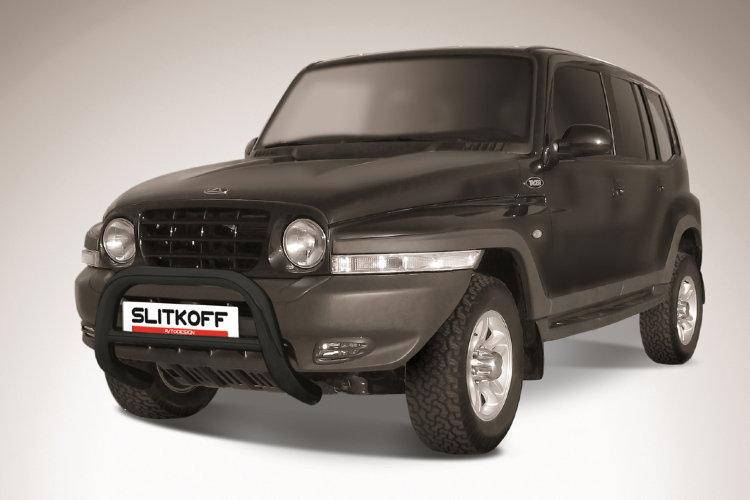 Кенгурятник d57 высокий черный TAGAZ TAGER 5 doors