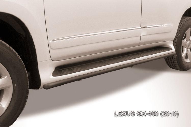 Защита штатного порога d42 черная Lexus GX-460 (2010)