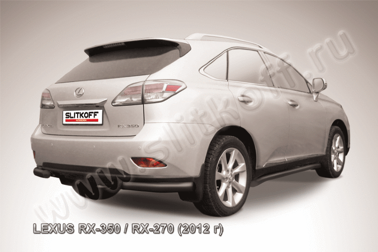 Уголки d76 черные Lexus RX-350/RX-270 (2012)
