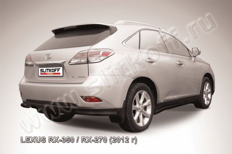 Уголки d57 черные Lexus RX-350/RX-270 (2012)
