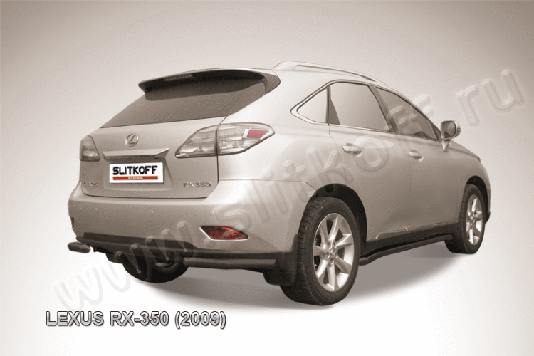 Уголки d57 черные Lexus RX-350 (2009)