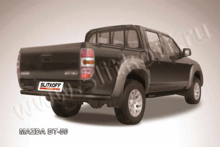 Защита заднего бампера d76 черная Mazda BT-50