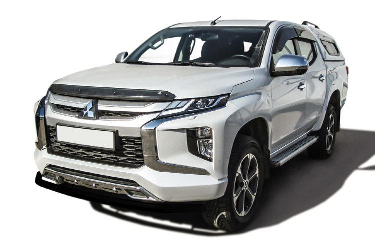 Защита переднего бампера d57 черная Mitsubishi L-200 (2018)