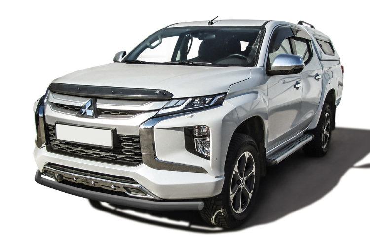 Защита переднего бампера d57 серебристая Mitsubishi L-200 (2018)