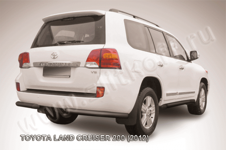 Уголки d76 черные Toyota Land Cruiser 200 (2012)