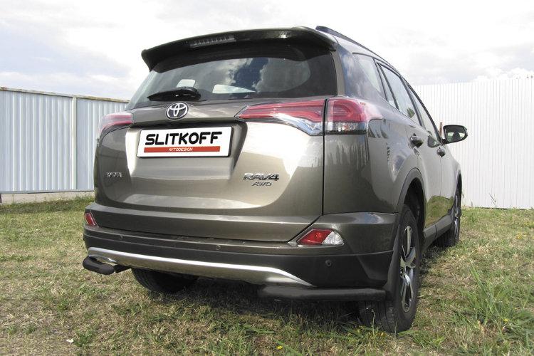 Уголки d57 черные Toyota RAV4 (2015)