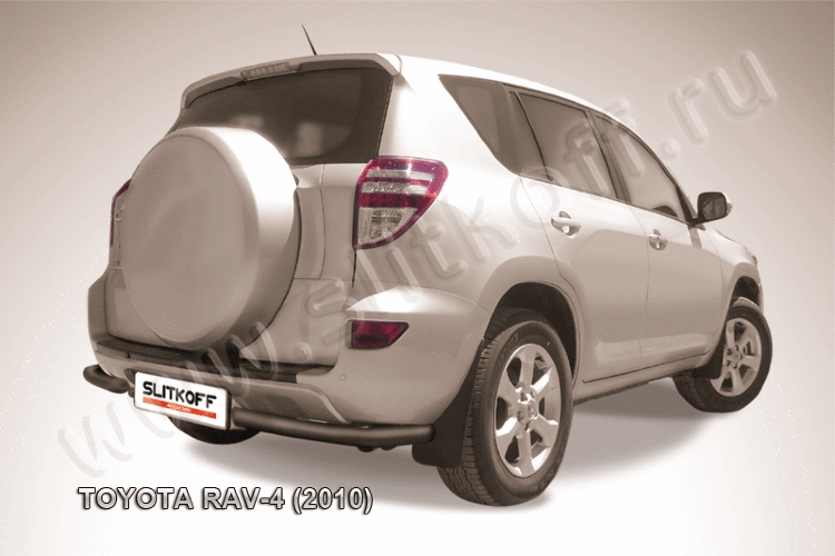 Уголки d57 черные Toyota RAV-4 (2010)