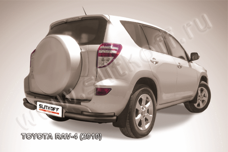 Уголки d76+d42 двойные черные Toyota RAV-4 (2010)
