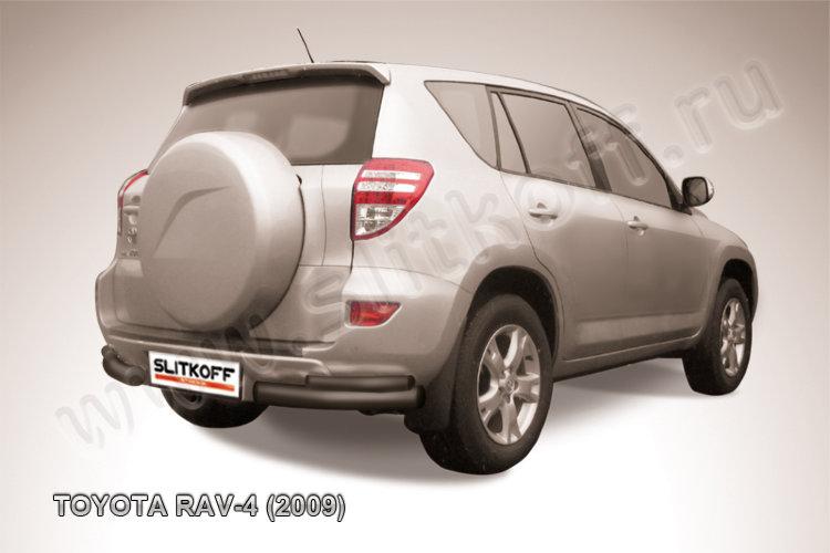 Уголки d76+d42 двойные черные Toyota RAV4 (2009)