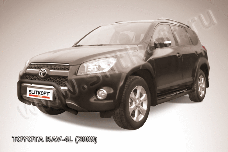 Кенгурятник d57 низкий черный Toyota RAV4 L (2009)