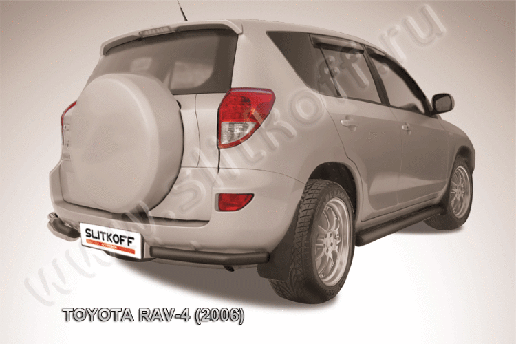 Уголки d76+d42 двойные черные Toyota RAV-4 (2006)