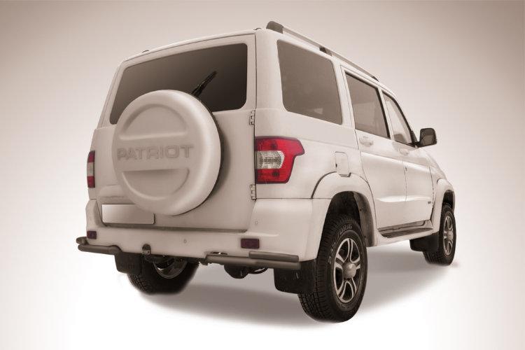 Уголки d57+d42 двойные черные UAZ Patriot 2014