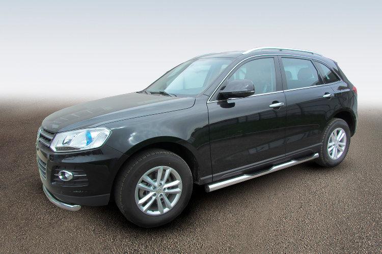 Защита порогов d76 с проступями Zotye T600