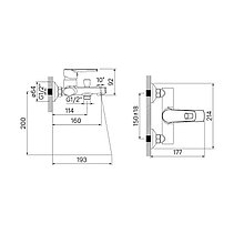 Смеситель для ванны ID RU3 хром, фото 3