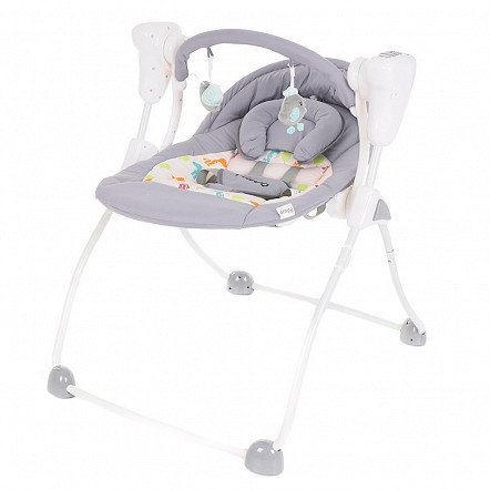 Детские электрокачели PITUSO VIOLA GRAY/Серый ЖИРАФ 76*61*69см